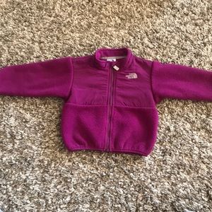 LIKE NEW The North Face purple fleece size 12-18 months
